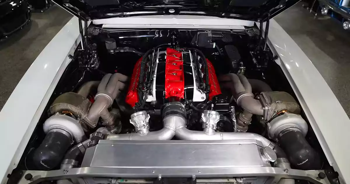 Tom’s fully built LSX 434 uses twin 66 mm Precision turbos and makes over 1,000 hp at the tires while staying set up for street use.