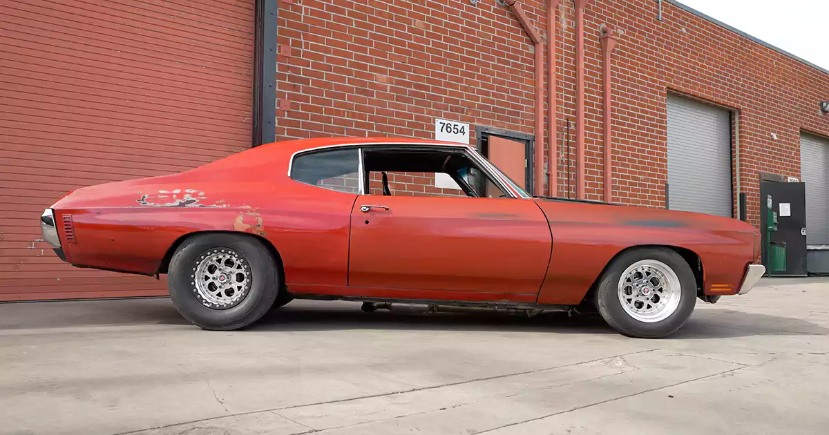 A Twin-Turbo Coyote in a Patina Chevelle